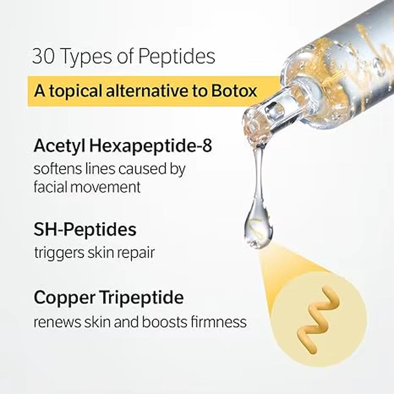 SUNGBOON EDITOR Silk Peptide Intensive Lifting Ampoule | Korean Anti-Aging Serum for Face with Collagen & 30 Peptide Complex
