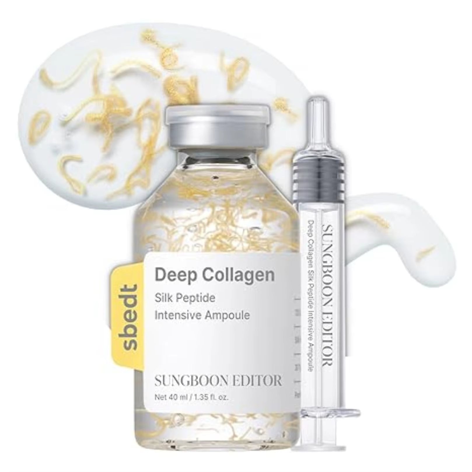 SUNGBOON EDITOR Silk Peptide Intensive Lifting Ampoule | Korean Anti-Aging Serum for Face with Collagen & 30 Peptide Complex