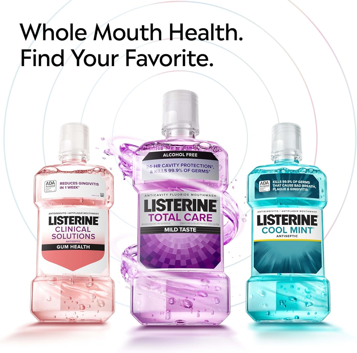 Ultraclean Oral Care Antiseptic Mouthwash, Everfresh Technology to Help Fight Bad Breath, Gingivitis, Plaque & Tartar, Ada-Accepted Tartar Control Oral Rinse, Cool Mint, 1 L