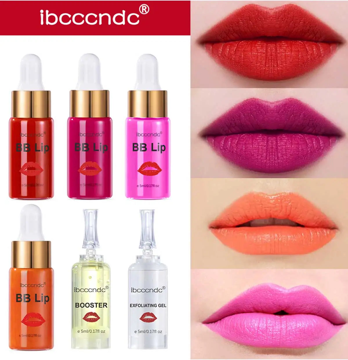 Korea Glow BB Lips Ampoule Serum Starter Set Semi-Permanent BB Lip Gloss Tinted Pigment Lasting Moisturizing for Lip Care Makeup