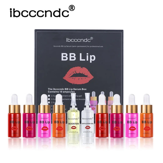 Korea Glow BB Lips Ampoule Serum Starter Set Semi-Permanent BB Lip Gloss Tinted Pigment Lasting Moisturizing for Lip Care Makeup