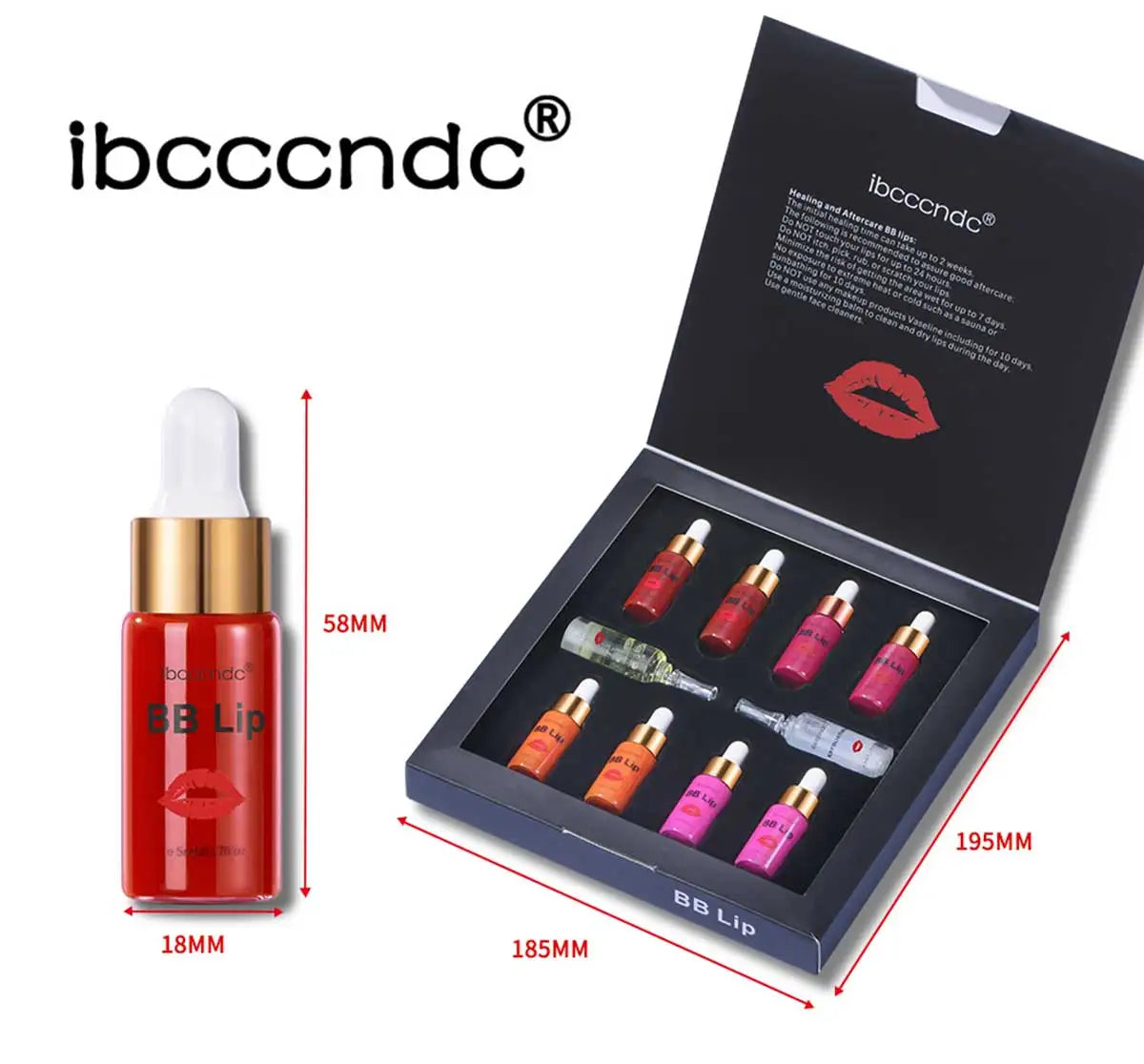 Korea Glow BB Lips Ampoule Serum Starter Set Semi-Permanent BB Lip Gloss Tinted Pigment Lasting Moisturizing for Lip Care Makeup